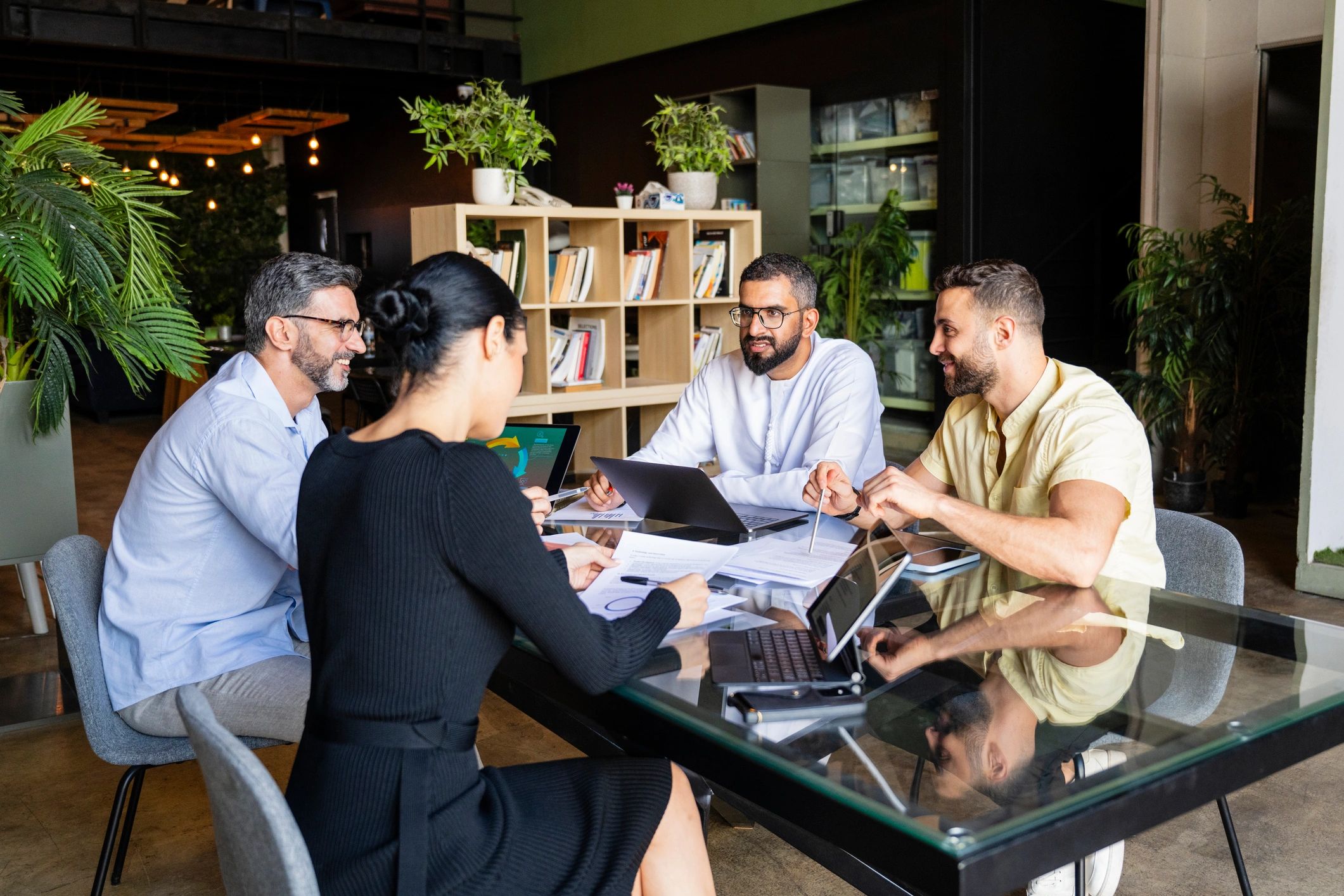 Retail team planning store launch and operations